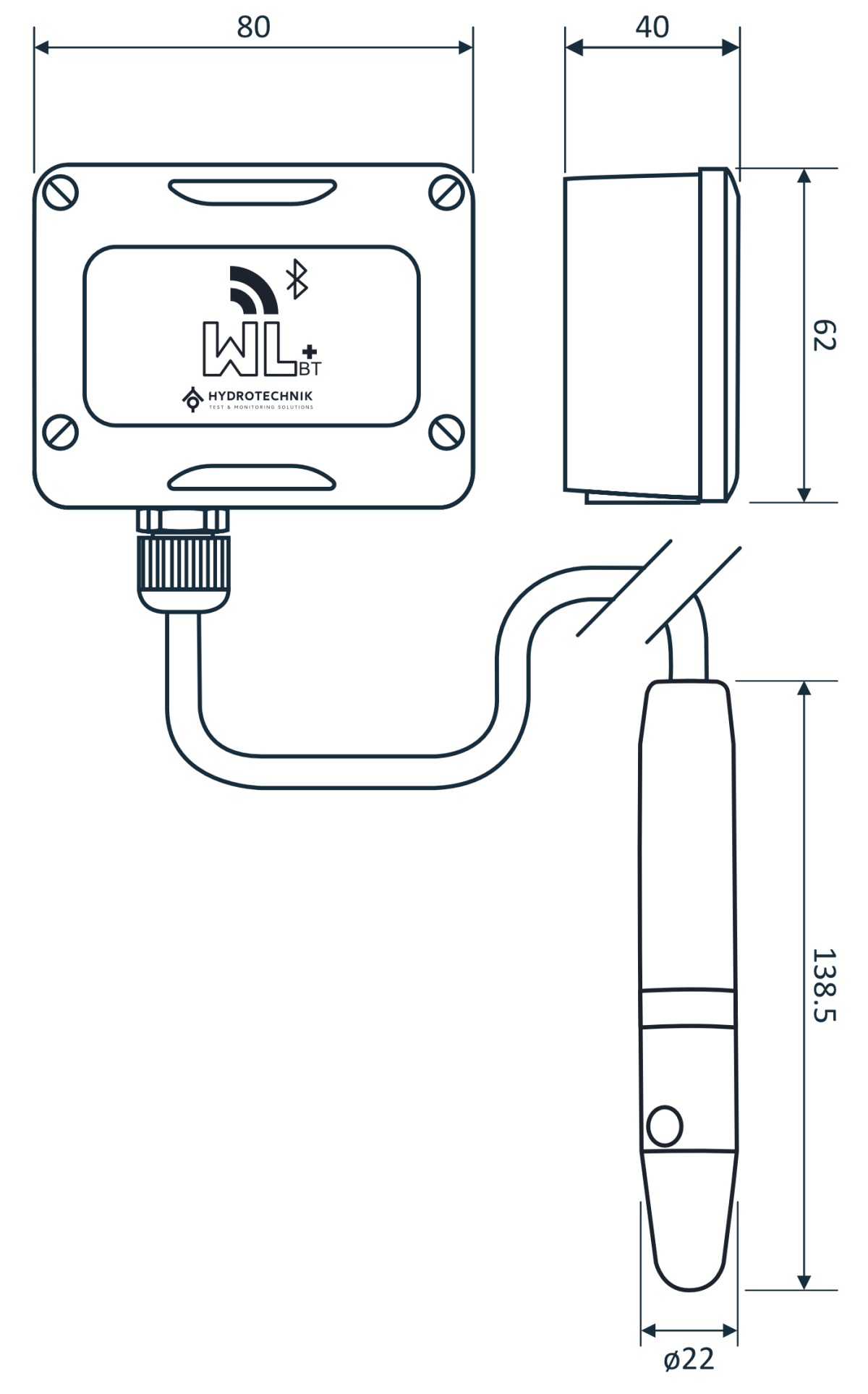 HT-WLBL Watchlog Bluetooth-Plus Hydrostatic Level Sensors